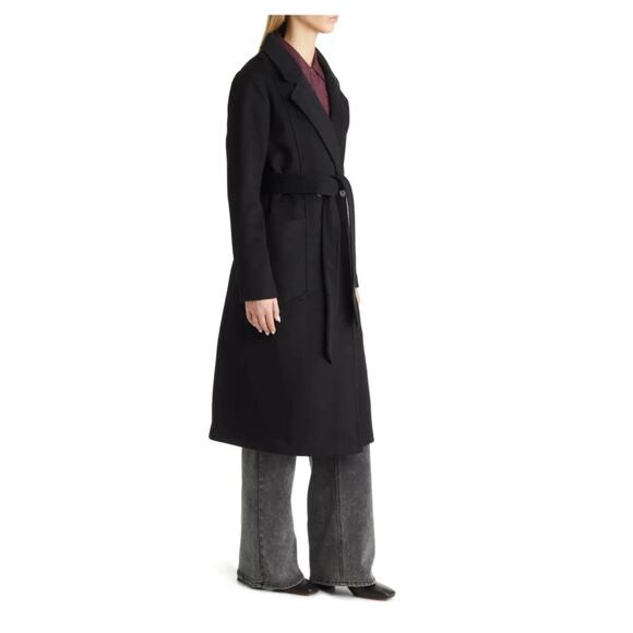 NWT Halogen Belted Wool Blend Coat Size Large - Picture 2 of 12